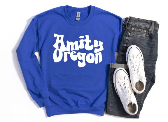 AMITY, OREGON SMALL TOWN LOVE CREWNECK