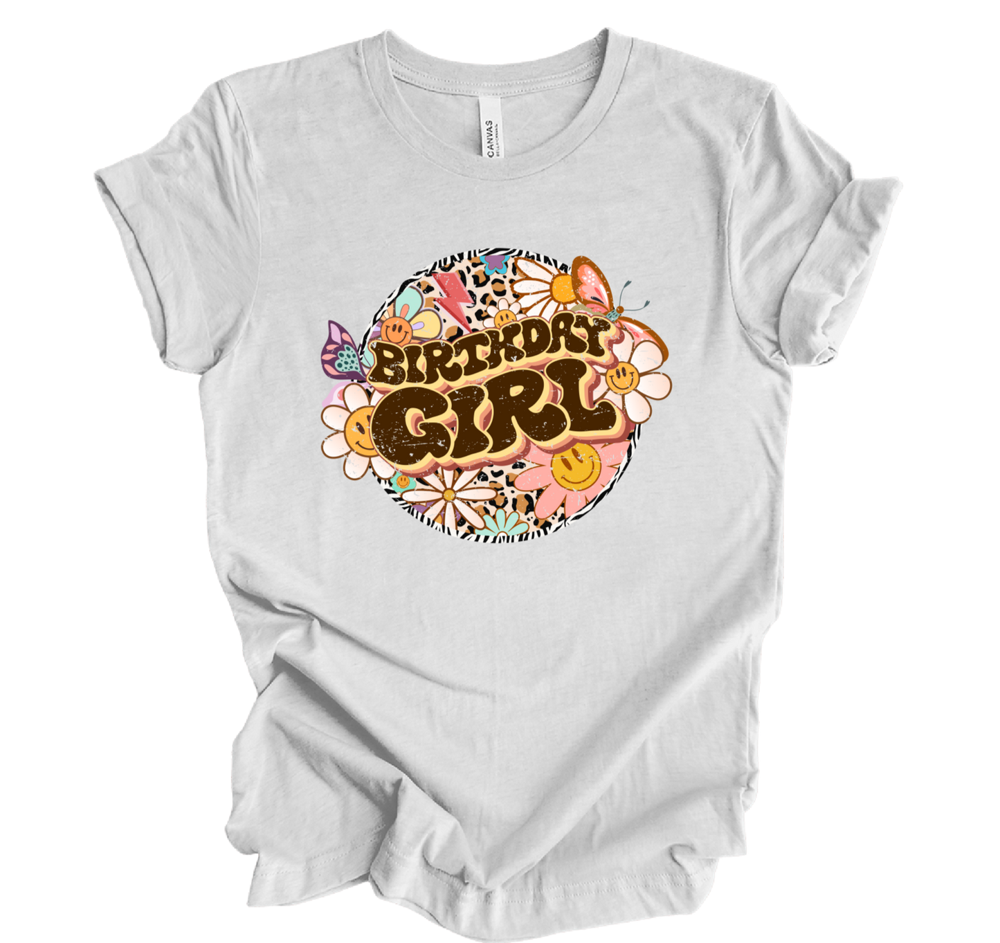 RETRO BIRTHDAY GIRL T-SHIRT