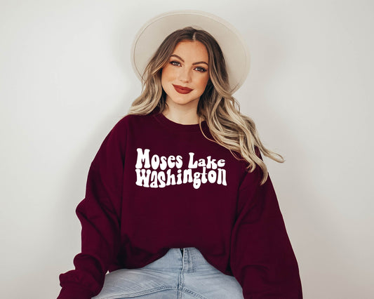 MOSES LAKE, WASHINGTON SMALL TOWN LOVE CREWNECK